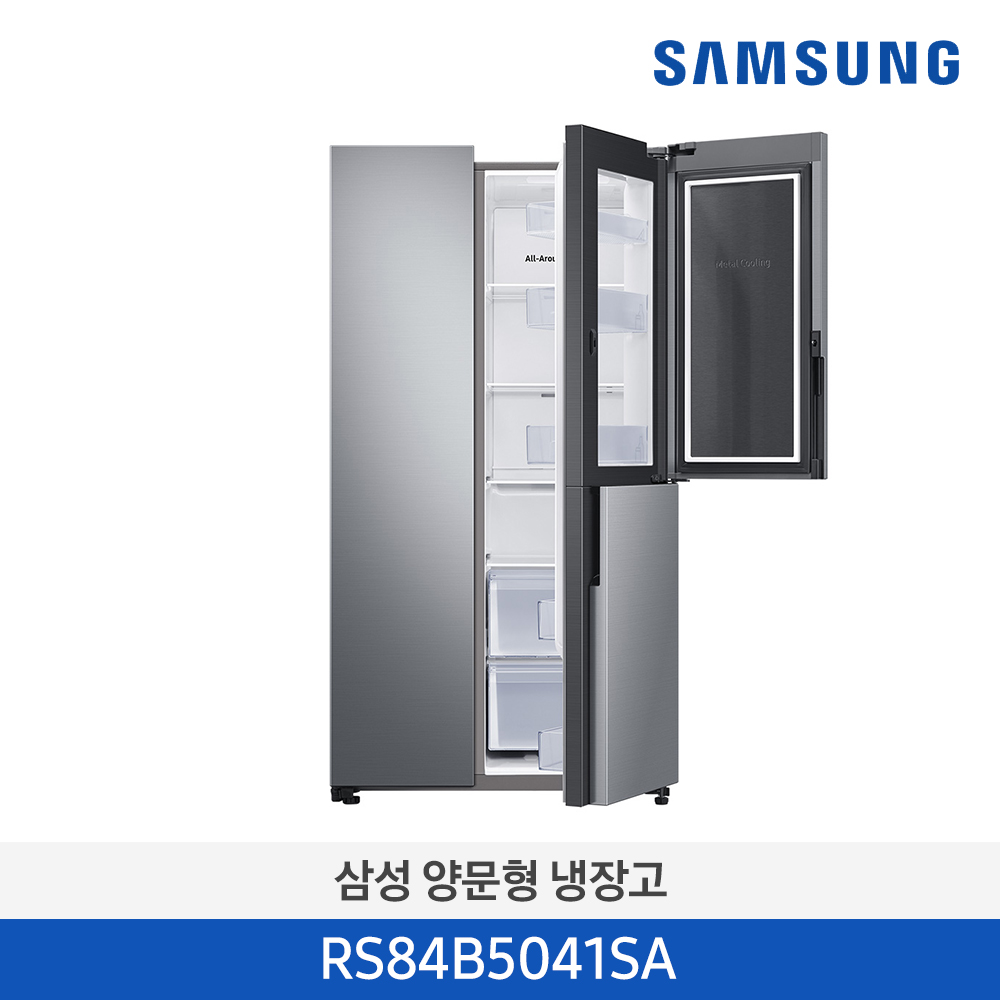 [삼성전자] 3도어 양문형 냉장고 RS84B5041SA