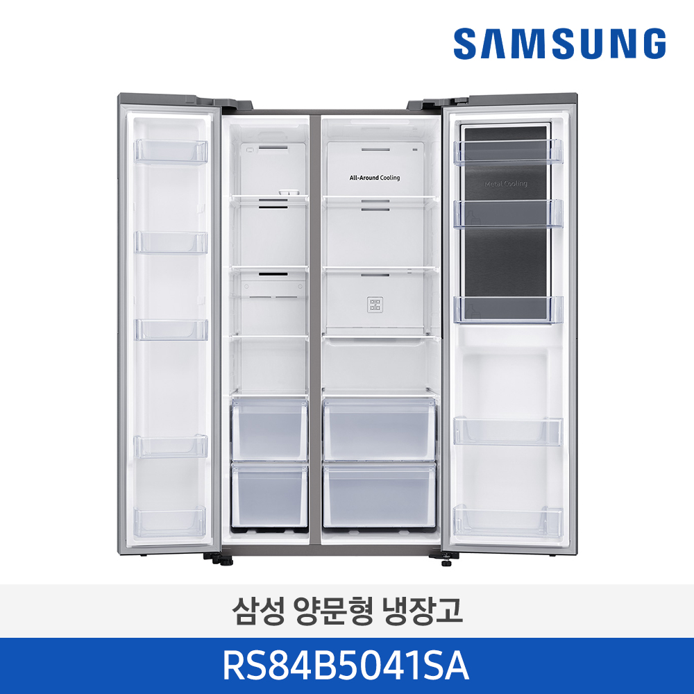 [삼성전자] 3도어 양문형 냉장고 RS84B5041SA